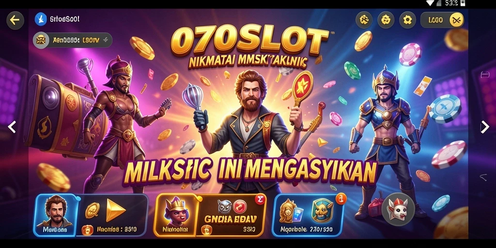 Tampilan gameplay interaktif 070SLOT dengan musik yang mengasyikkan.
