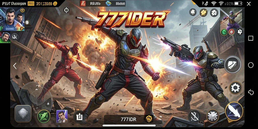 Menggambarkan aksi seru dari gameplay 777IDR.
