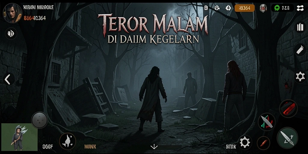 Gameplay menakutkan dalam kegelapan yang mencekam.