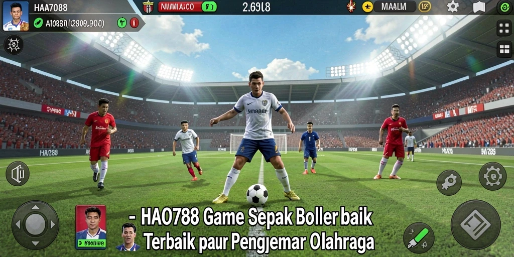 Screenshot HAO788 menampilkan aksi seru permainan sepak bola.