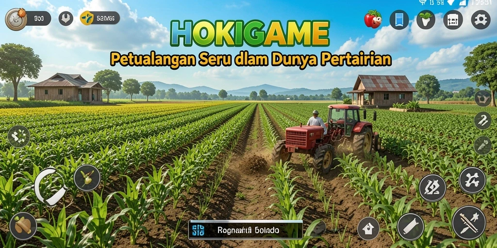 Tampilan gameplay HOKIGAME yang menarik dan penuh warna dari aktivitas pertanian.