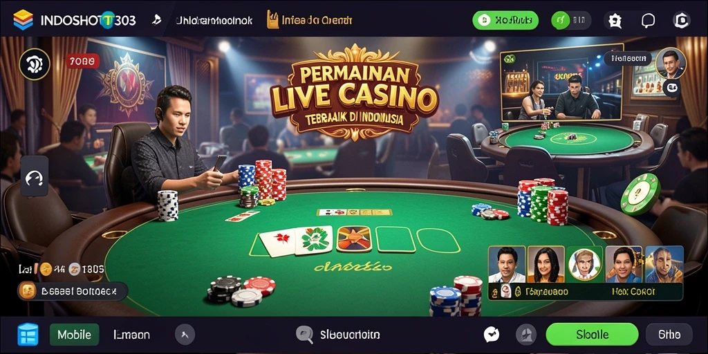 Tampilan gameplay menarik dari INDOSLOT303 yang menggambarkan suasana Live Casino.