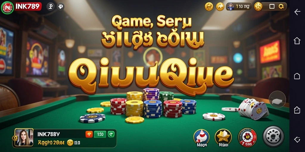 Tampilan screenshot gameplay QiuQiu INK789 yang menarik.