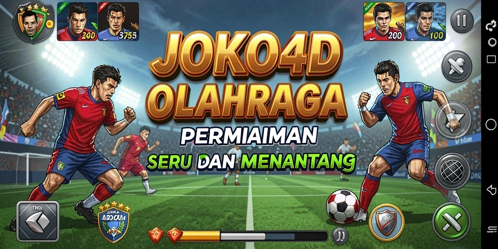 Tampilan gameplay seru dalam JOKO4D dengan aksi olahraga yang menegangkan.
