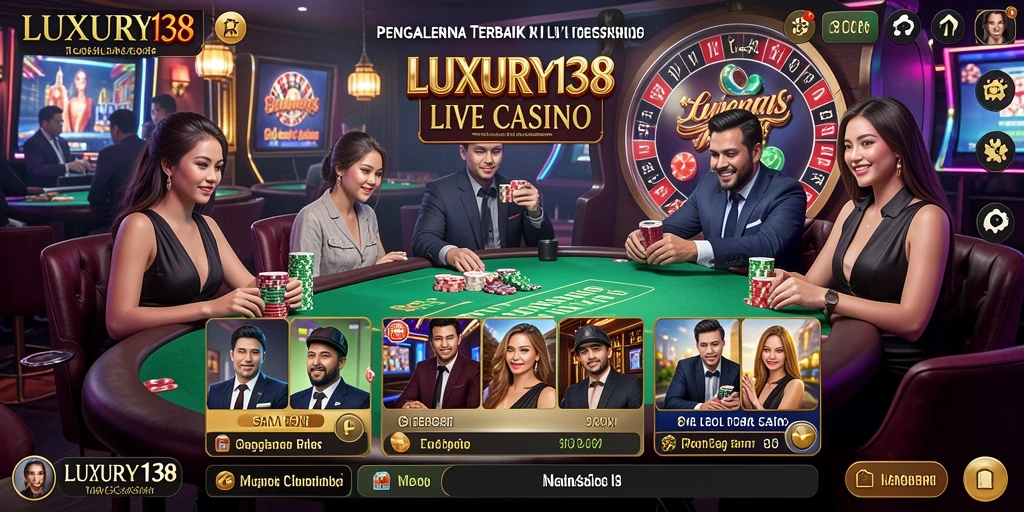 Gameplay seru di LUXURY138 yang menampilkan dealer langsung.