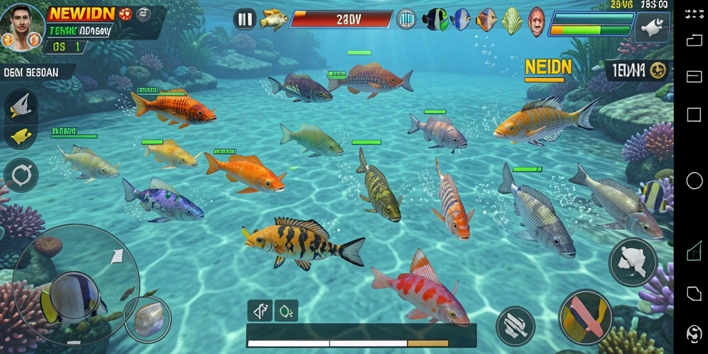 Tampilan gameplay Tembak Ikan yang menarik dan seru.