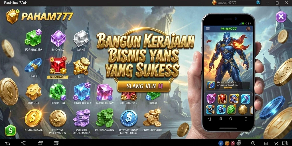 Gameplay PAHAM777 menampilkan pembangunan kerajaan bisnis yang menantang.