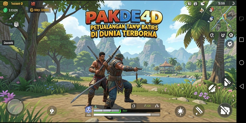 Tampilan gameplay PAKDE4D yang menakjubkan di dunia terbuka.