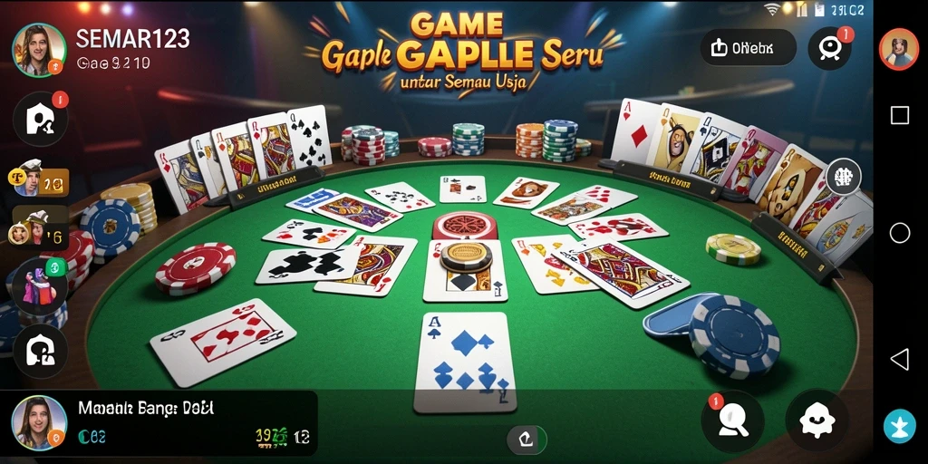 Tampilan gameplay Gaple yang memukau dan menarik.