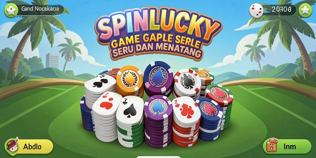 Tampilan seru gameplay Gaple di SPINLUCKY.